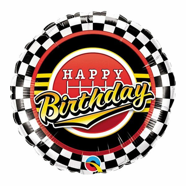 Ss Collectibles 18 in. Happy Birthday Checkered Pattern Flat Foil Balloon SS3581792